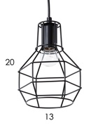 Светильник подвесной G71019/1, 1хE27, 40 Вт, чёрный - фото 68181120