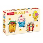 УЦЕНКА Пазл фигурный «Котоеда», 4 картинки в 1 коробке, 3,4,5,6 деталей 10984967