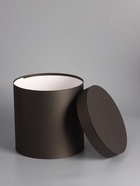 Подарочная шляпная коробка, чёрная, круглая, 23×23 см - фото 68181163