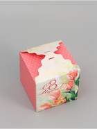 Коробка подарочная складная «С 8 Марта», 12?12?12 см (комплект 3 шт) - фото 68975924