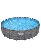 Бассейн каркасный Steel Pro Max, 549×132 см, фильтр-насос, лестница, тент, круглый, 561KC Bestway - Фото 1