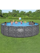 Бассейн каркасный Steel Pro Max, 549×132 см, фильтр-насос, лестница, тент, круглый, 561KC Bestway - Фото 12