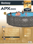 Бассейн каркасный Steel Pro Max, 549×132 см, фильтр-насос, лестница, тент, круглый, 561KC Bestway - Фото 17