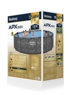 Бассейн каркасный Steel Pro Max, 549×132 см, фильтр-насос, лестница, тент, круглый, 561KC Bestway - Фото 19