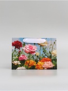 Пакет подарочный с широким дном «Цветы» 20 ? 14 ? 13,2 см (комплект 2 шт) - фото 68181186