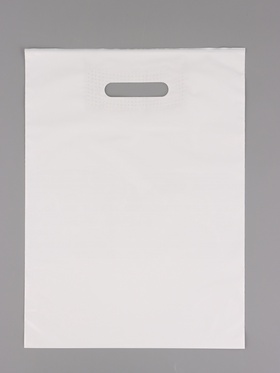 Пакет полиэтиленовый с вырубной ручкой, Белый 30 х 40 см, 60 мкм (комплект 50 шт)