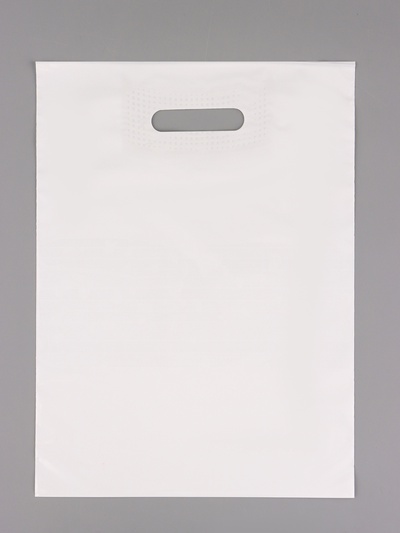 Пакет полиэтиленовый с вырубной ручкой, Белый 30×40 см, 60 мкм