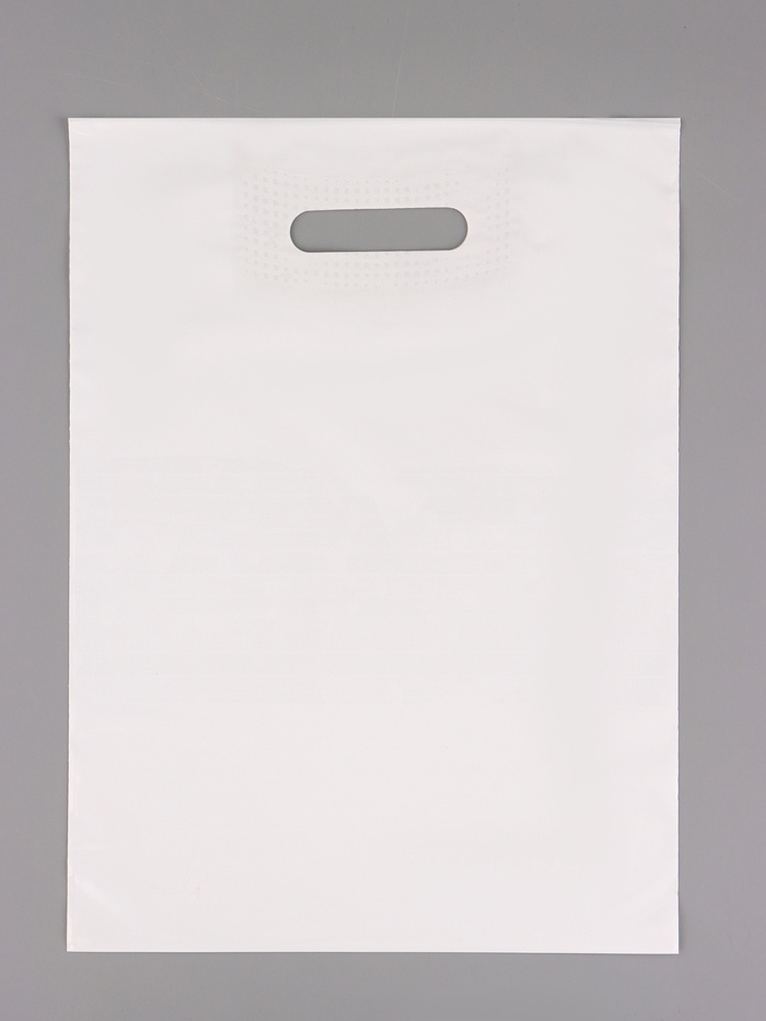 Пакет полиэтиленовый с вырубной ручкой, Белый 30×40 см, 60 мкм - Фото 1