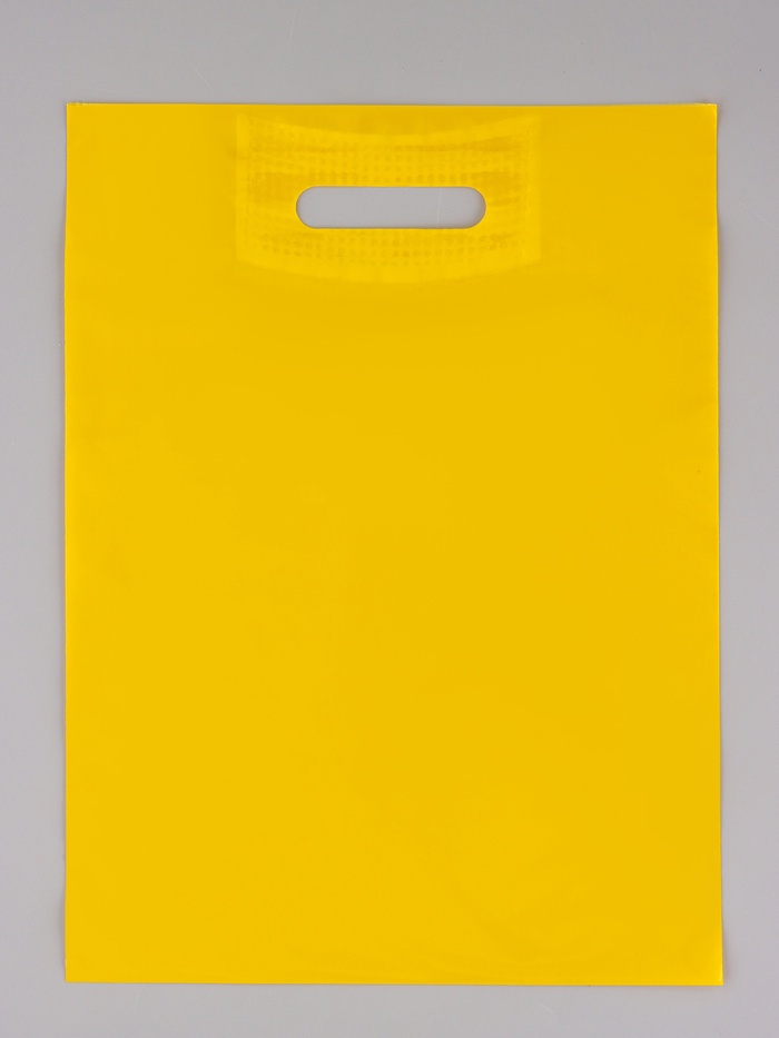 Пакет полиэтиленовый с вырубной ручкой, жёлтый 30×40 см, 60 мкм - Фото 1