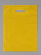 Пакет полиэтиленовый с вырубной ручкой, Желтый 30-40 См, 70 мкм (комплект 50 шт) - фото 68181237