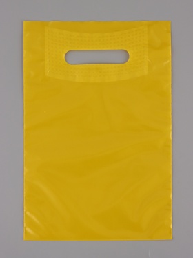 Пакет полиэтиленовый с вырубной ручкой, жёлтый 20 х 30 см, 50 мкм (комплект 50 шт)