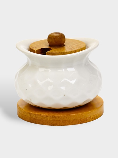 УЦЕНКА Сахарница «Bella Tenero» на подставке с ложкой, 8.2 см × 8.2 см