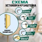 УЦЕНКА Кронштейн складной для столов и полок ТУНДРА, 2 шт., длина 300 мм, сталь, цвет белый - Фото 13