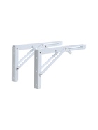 УЦЕНКА Кронштейн складной для столов и полок ТУНДРА, 2 шт., длина 300 мм, сталь, цвет белый - Фото 15