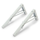 УЦЕНКА Кронштейн складной для столов и полок ТУНДРА, 2 шт., длина 300 мм, сталь, цвет белый - Фото 4