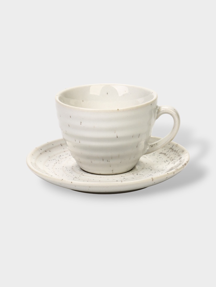УЦЕНКА Чайная пара Urban, чашка, блюдце, белая - Фото 1