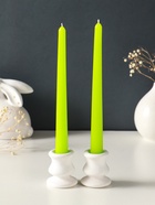 Набор свечей античных, 2,3х 24,5 см, 5 ч, 55 г, 2 штуки, зелёный - фото 68181289