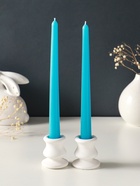 Набор свечей античных, 2,3х 24,5 см, 5 ч, 55 г, 2 штуки, синий - фото 68181297