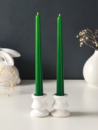 Набор свечей античных, 2,3х 24,5 см, 5 ч, 55 г, 2 штуки, тёмно-зелёный - фото 68181305