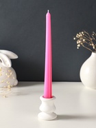 Набор свечей античных, 2,3х 24,5 см, 5 ч, 55 г, 2 штуки, тёмно-розовый - фото 68181310