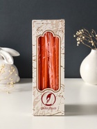 Набор свечей античных, 2,3х 24,5 см, 5 ч, 55 г, 4 штуки, оранжевый - фото 68181323