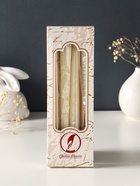 Набор свечей античных, 2,3х 24,5 см, 5 ч, 55 г, 4 штуки, слоновая кость - фото 68181327