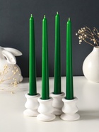 Набор свечей античных, 2,3х 24,5 см, 5 ч, 55 г, 4 штуки, тёмно-зелёный - фото 68181329