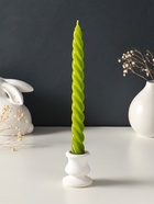 Набор свечей витых, 2,3х 24,5 см, 5 ч, 50 г, 2 штуки, оливковый - фото 68181341