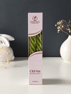 Набор свечей витых, 2,3х 24,5 см, 5 ч, 50 г, 2 штуки, оливковый - фото 68181342