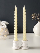 Набор свечей витых, 2,3х 24,5 см, 5 ч, 50 г, 2 штуки, слоновая кость - фото 68181348