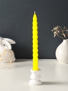 Набор свечей витых, 2,3х 24,5 см, 5 ч, 50 г, 4 штуки, жёлтый - фото 68181357