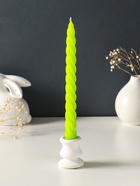 Набор свечей витых, 2,3х 24,5 см, 5 ч, 50 г, 4 штуки, зелёный - фото 68181361