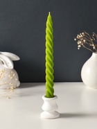 Набор свечей витых, 2,3х 24,5 см, 5 ч, 50 г, 4 штуки, оливковый - фото 68181365