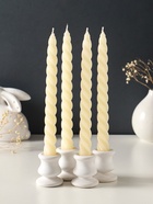 Набор свечей витых, 2,3х 24,5 см, 5 ч, 50 г, 4 штуки, слоновая кость - фото 68181372