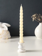 Набор свечей витых, 2,3х 24,5 см, 5 ч, 50 г, 4 штуки, слоновая кость - фото 68181373