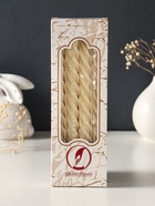 Набор свечей витых, 2,3х 24,5 см, 5 ч, 50 г, 4 штуки, слоновая кость - фото 68181374