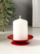 Металлический подсвечник на 1 свечу «Лотос», 7.5 см, красный - Фото 1