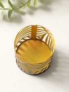 Подсвечник "Цилиндр №3" металл 7,5х7,5х8 см, черный с золотом - фото 68181406