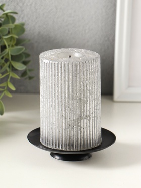 Подсвечник "Чашка на подставке" 10 см, черный