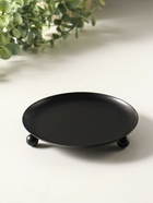 Металлический подсвечник плоский «Чашка на шариках», 14 см, чёрный - Фото 2