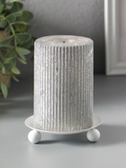 Подсвечник "Чашка на шариках" на 1 свечу, 9 см, белый - фото 68181432