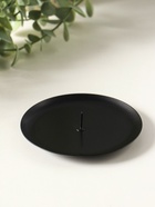 Металлический подсвечник плоский «Чашка», 10 см, чёрный - Фото 2