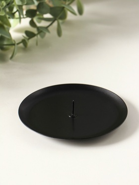 Подсвечник "Чашка" на 1 свечу, 10 см, черный