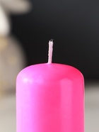 Свеча пеньковая 4х9 см, 11 ч, 90 г, розовый (комплект 2 шт) - фото 68181464