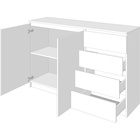 УЦЕНКА Комод Мадера, 1604×404×990, Белый - Фото 6