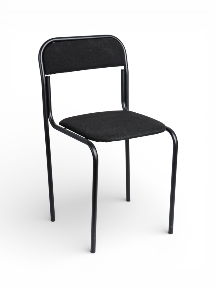 УЦЕНКА Стул Аскона, ткань черная, каркас черный - Фото 1