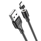 УЦЕНКА Кабель Hoco X52, microUSB - USB, магнитный разъем, только зарядка, 2.4 А, 1 м, чёрный 76869 10985219