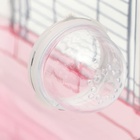 УЦЕНКА Клетка для грызунов с туннелем и наполнением, 32×21×55, см, розовая - Фото 8