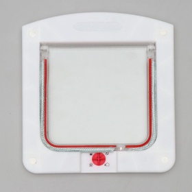 {{photo.Alt || photo.Description || 'УЦЕНКА Дверь для животных с 4 режимами, проем 15×15.5 см(общ. 22.5×20 см), белая'}}