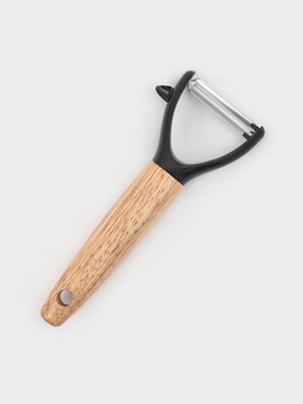 Овощечистка Magistro, 17×7×2.5 см, нержавеющая сталь, ручка каучук, бежевая, чёрная 10956253